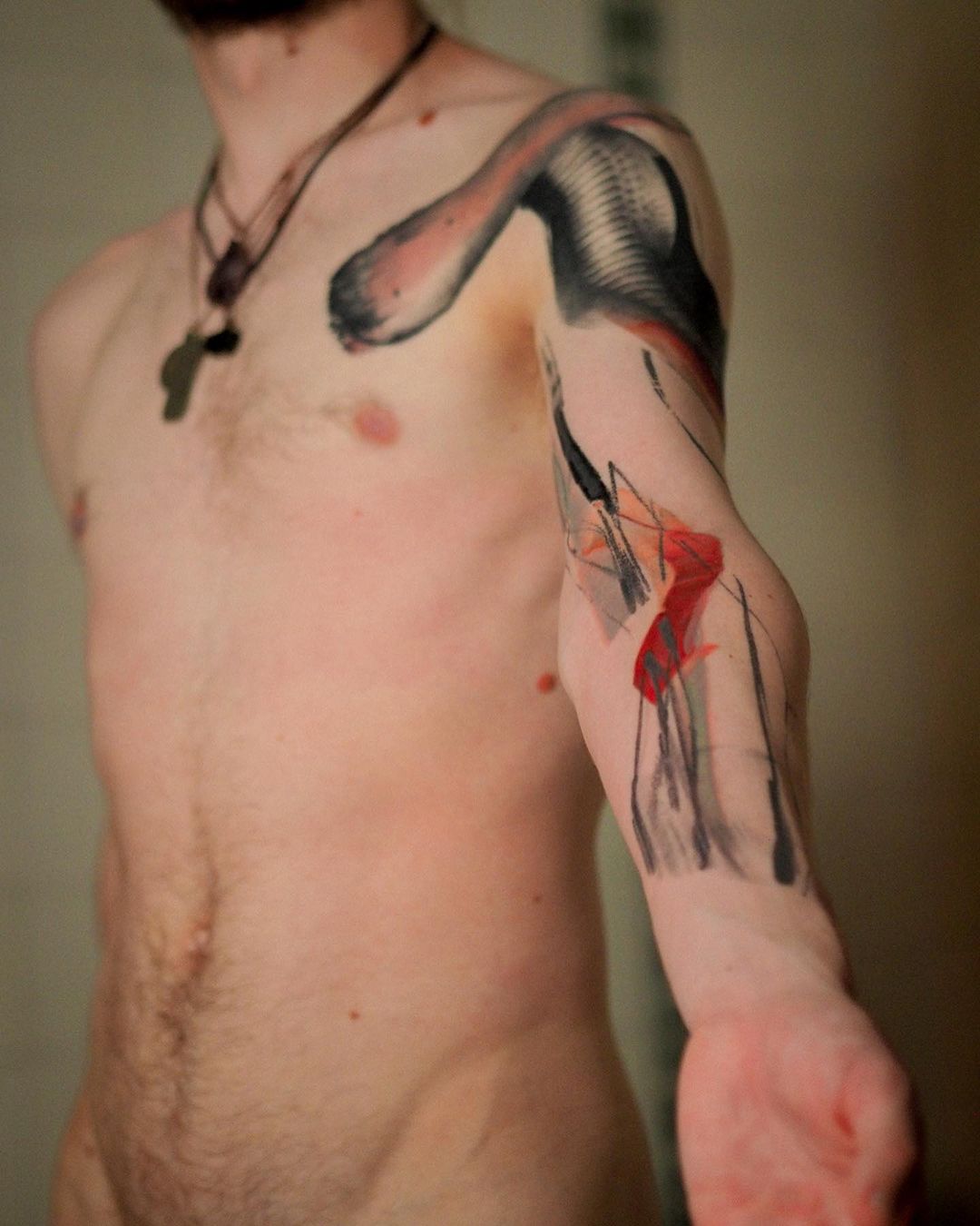 sanke sleeve tattoo design by labottergadellarte