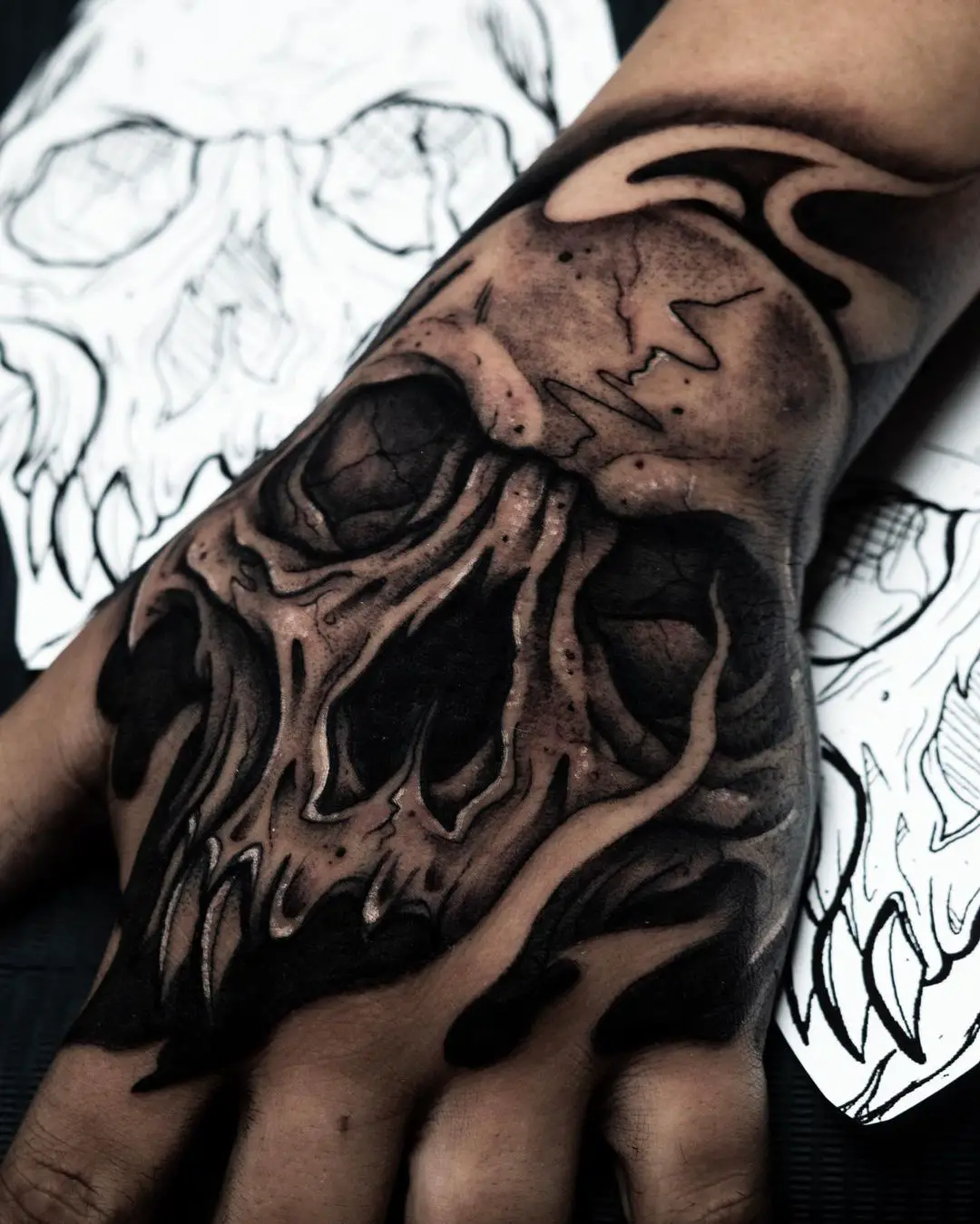 skull tattoo design by chadwickftw