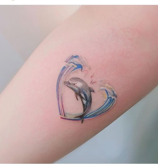 small dolphin tattoo design
