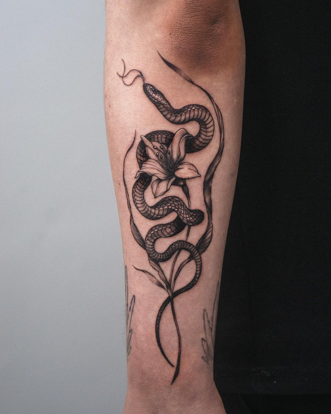 snake sleeve tattoo by 4dan blk