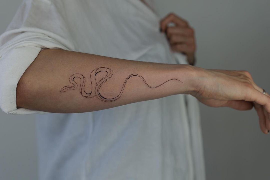 snake sleeve tattoo by akkurat tattoo