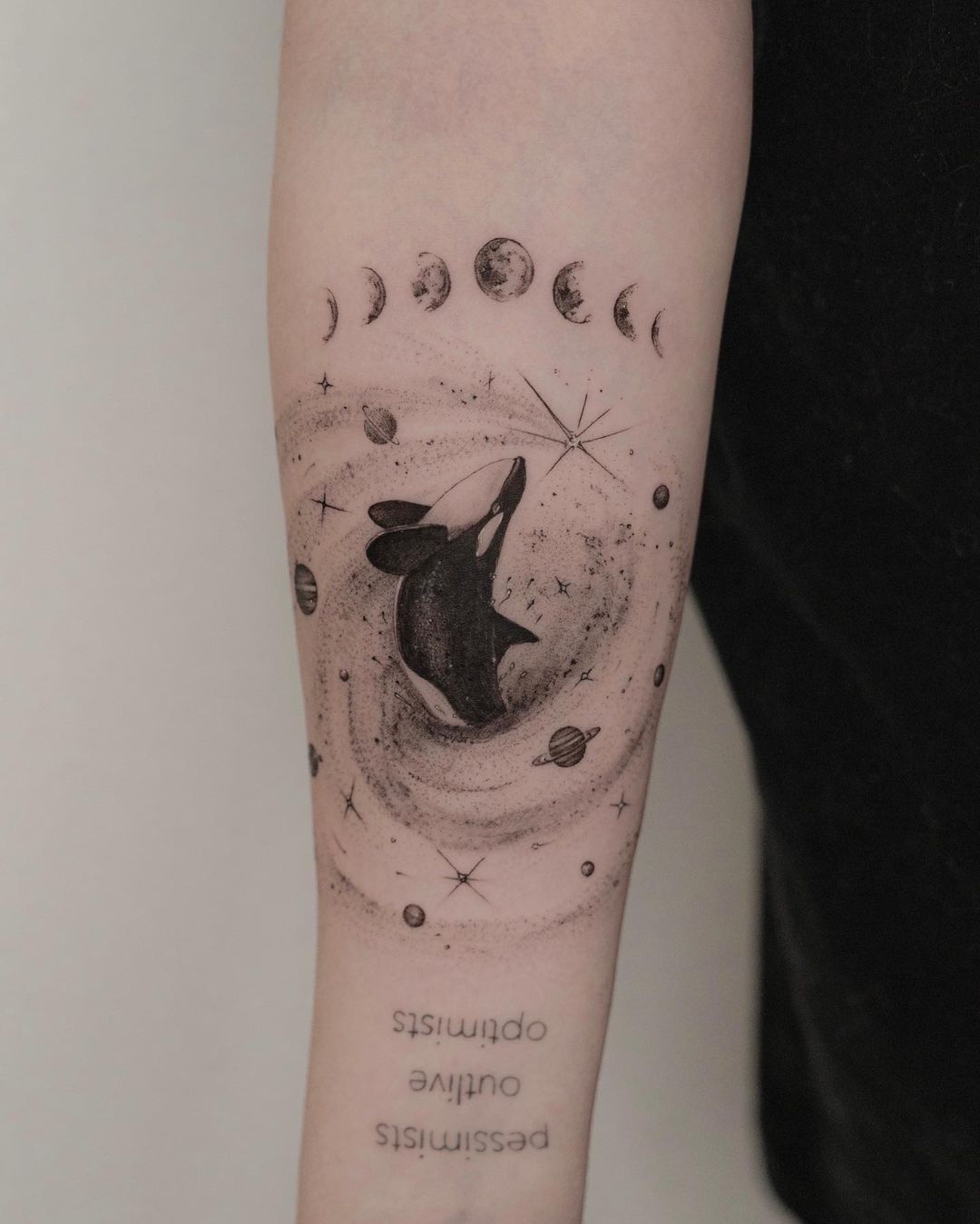 solar system tattoo by jk.tattoo