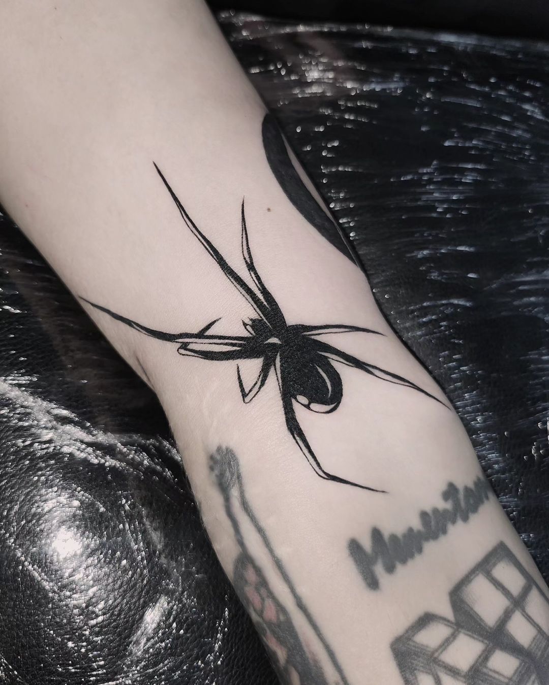 spider tattoo by garotattooboy