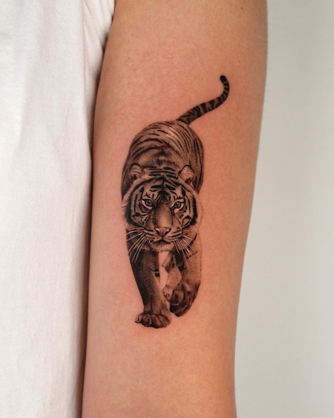 tiger sleeve tattoo by redhaare
