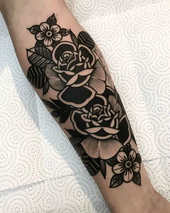 traditional flower tattoos
