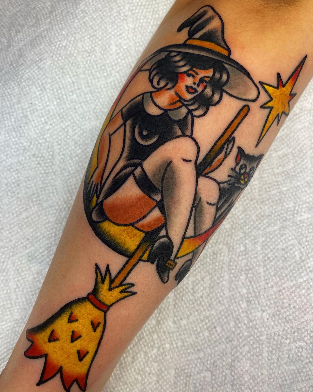 traditional witch tattoo designs ideas by batsforbrains