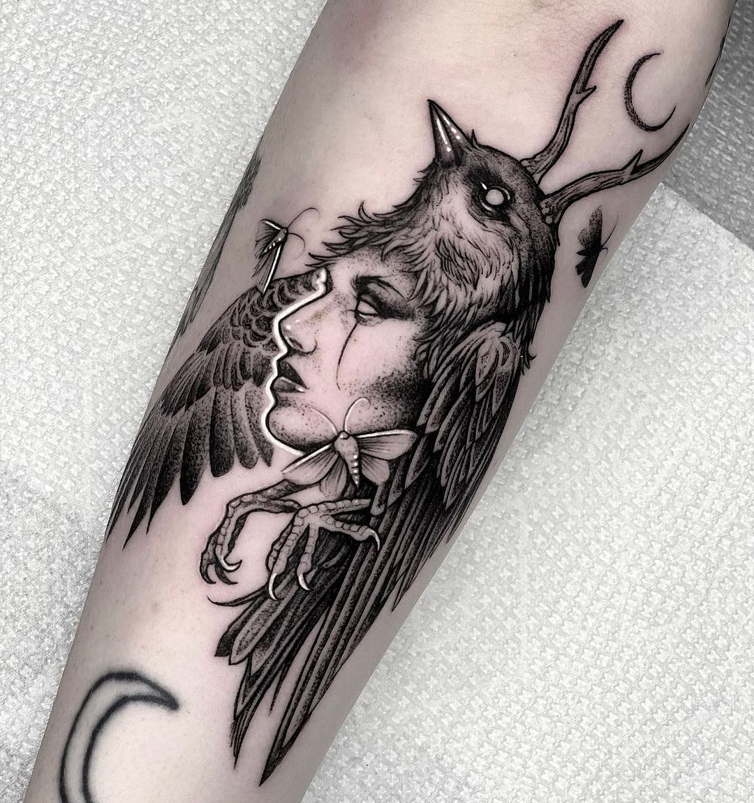 witch doll tattoos by blackveiltattoo