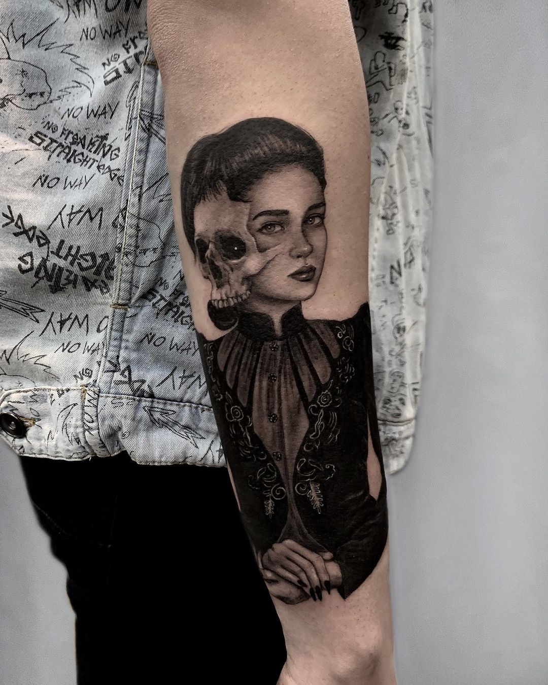 witchy sleeve tattoo by julie agnes