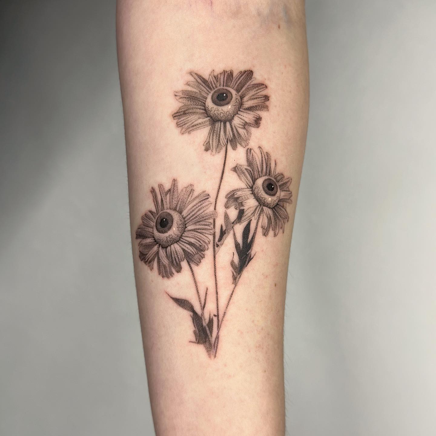 Flower forearm tattoo by plantsnpokes