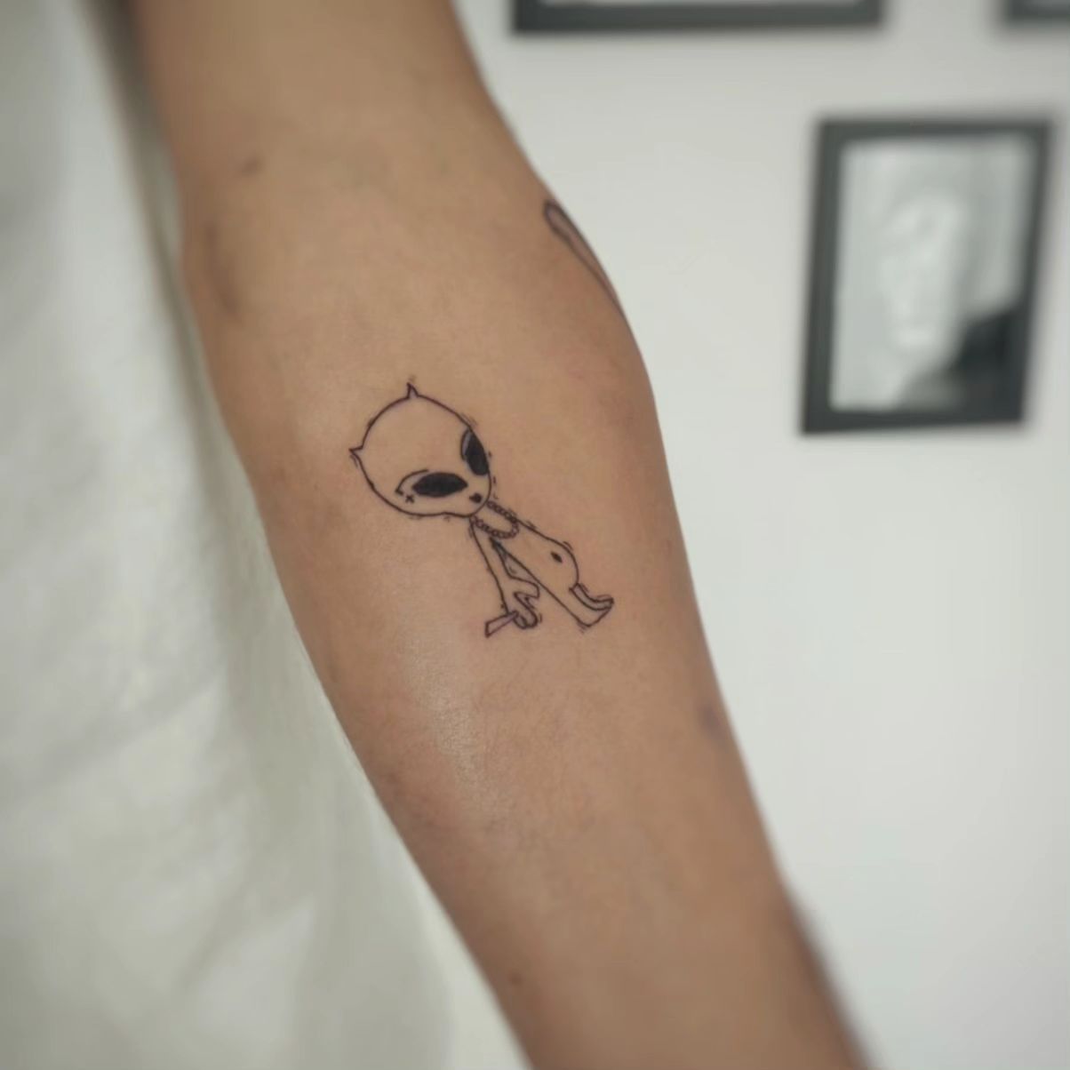 alien tattoo #little planet #black & white | Alien tattoo, Planet tattoos,  Tattoos