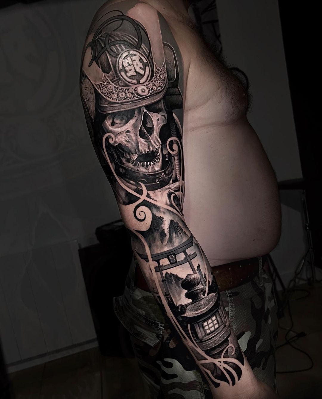 amazing samurai tattoo by joelabatattoo