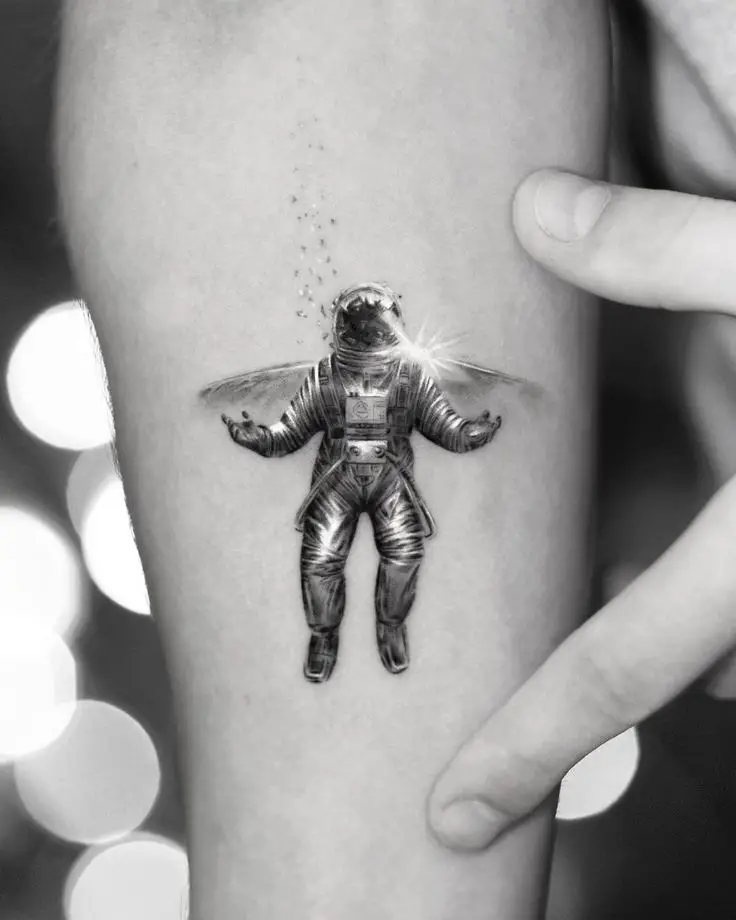 cute astronaut tattooo design