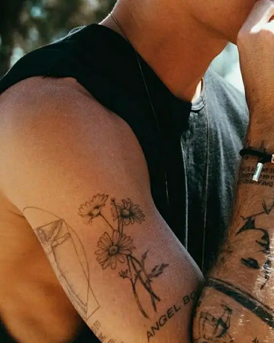 daisy tattoo designs for men