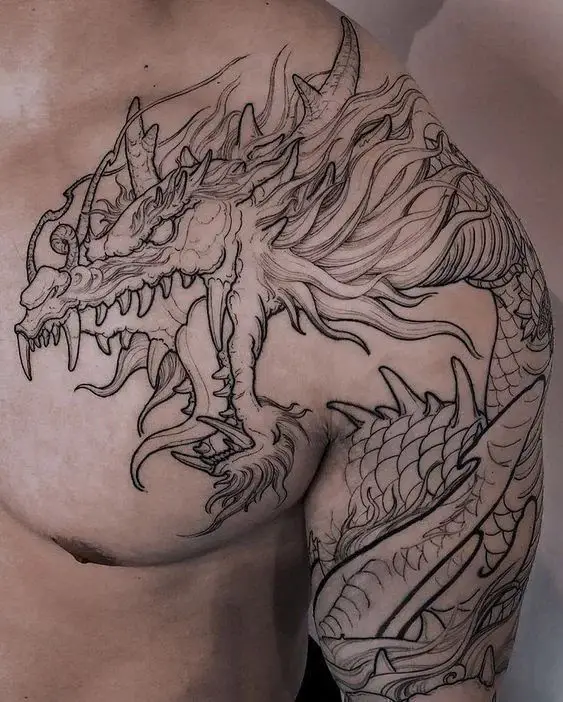 demon shoulder tattoo ideas