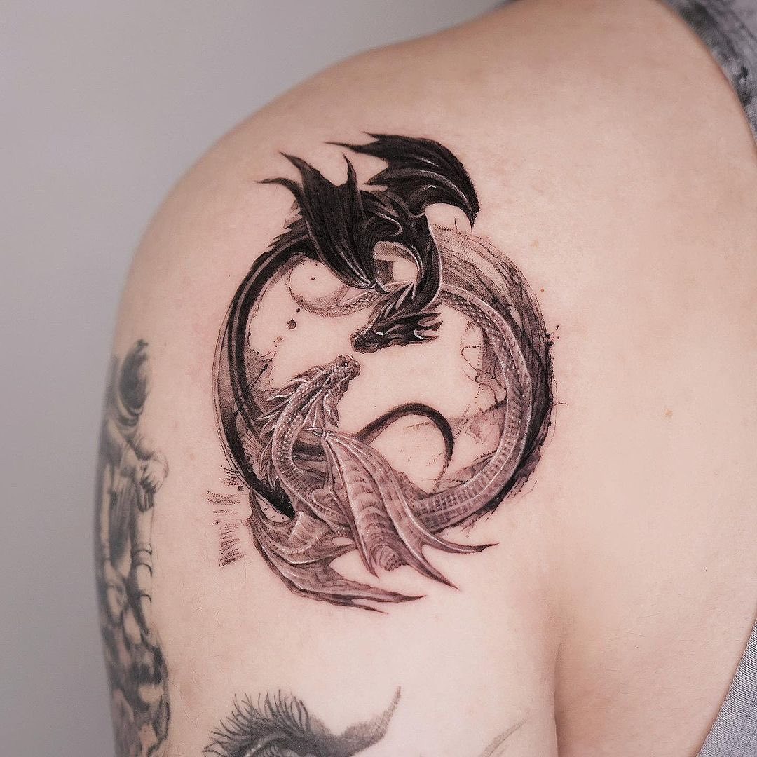 dragon tattoos by