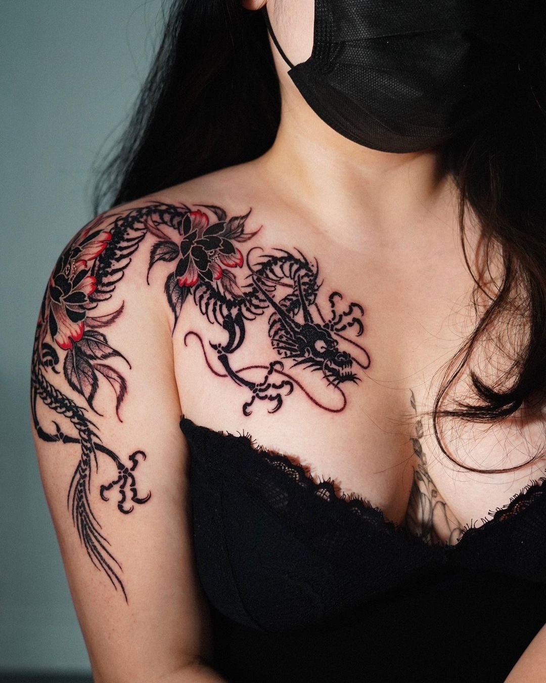 dragon tattoos by taena.tattoo