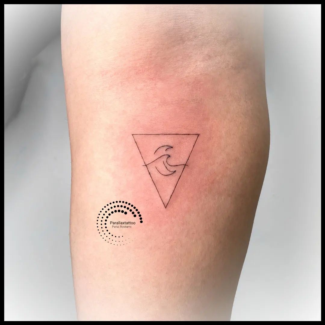 fineline triangle tattoo by