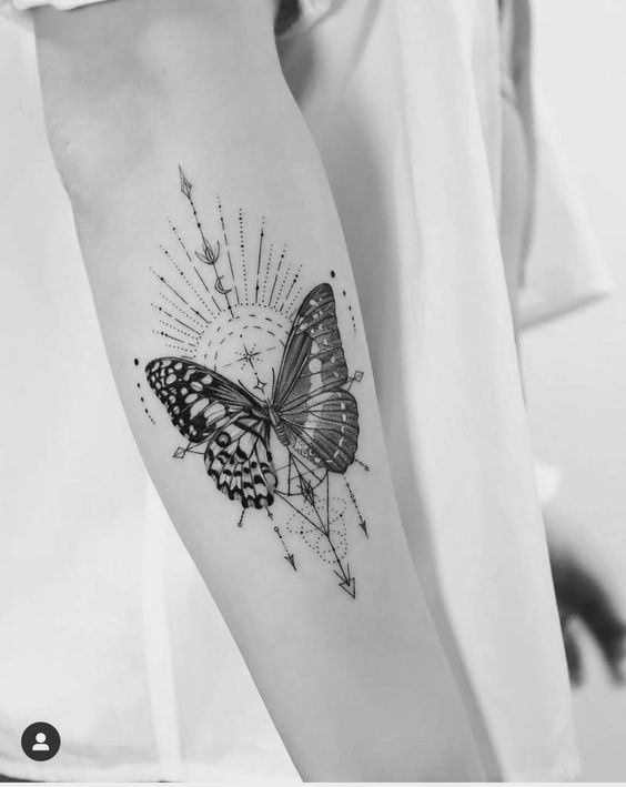 geometric butterfly tattoo designs
