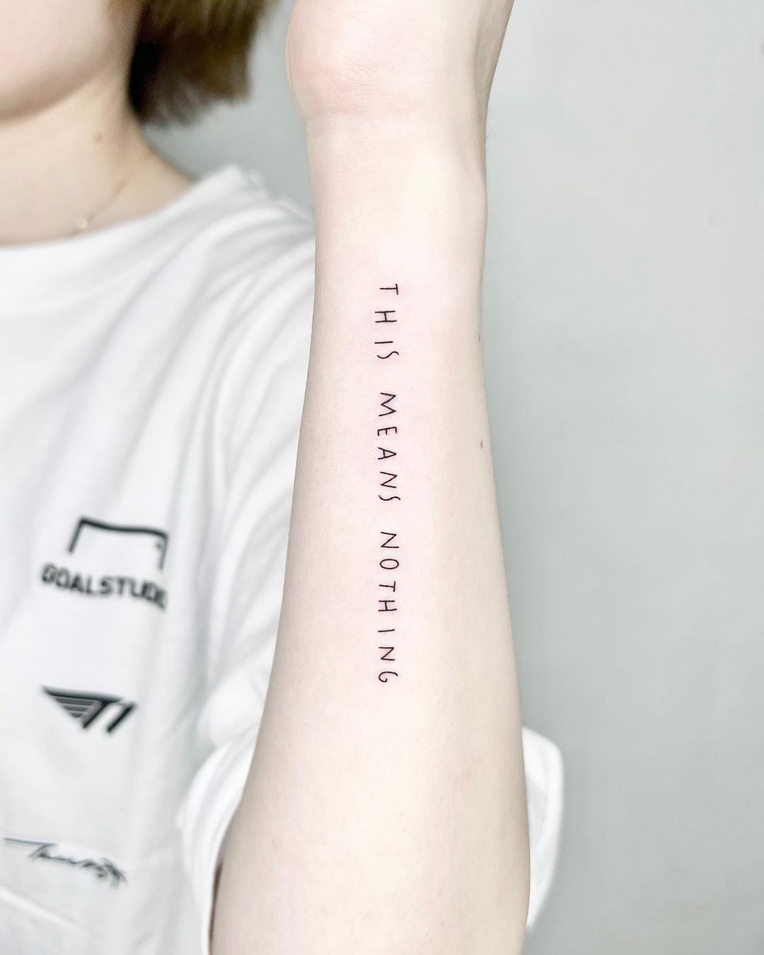 letters ib arm tattoos by 222 tattoo