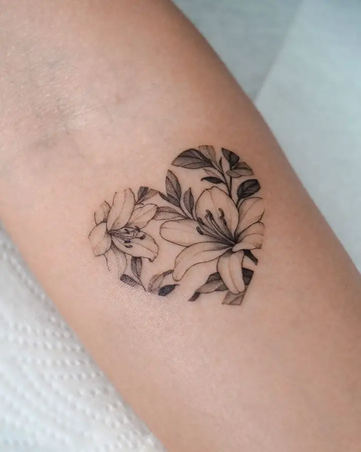lily tattoo on sleeve by zeetattoo