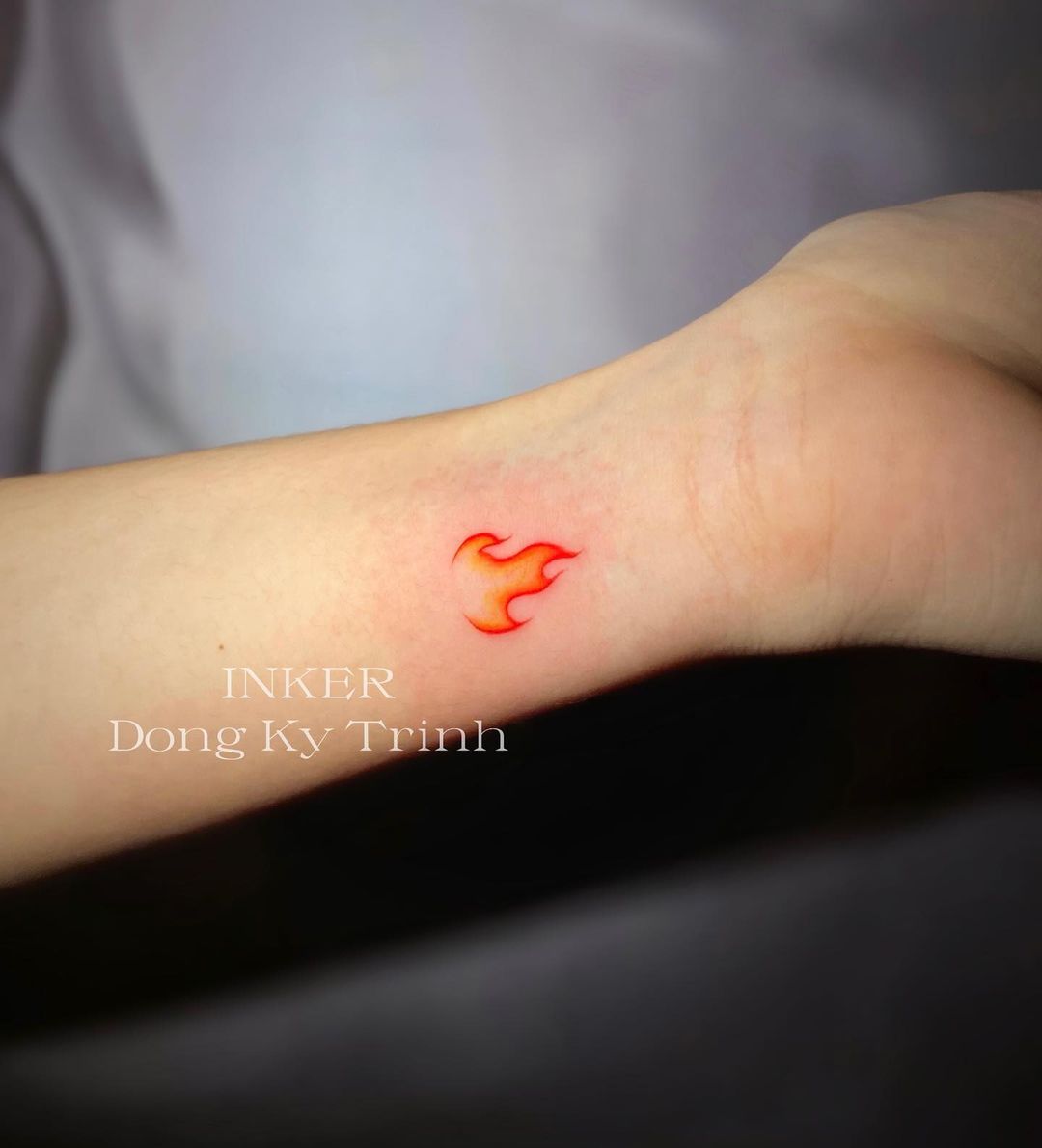 Fire Heart Tattoos - Temu