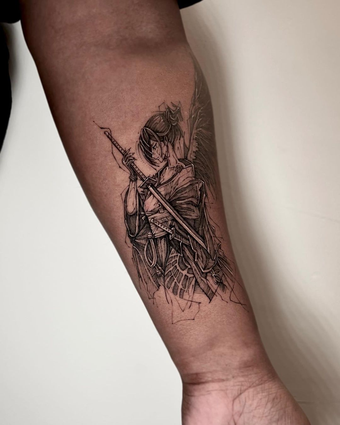 samurai sword tattoo by tadi tattoo