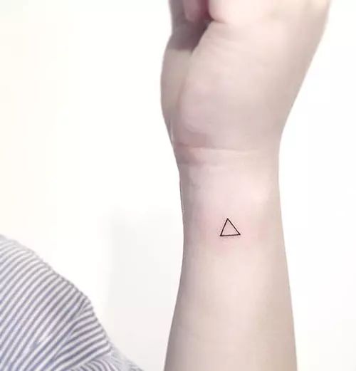 simple triangle tattoo