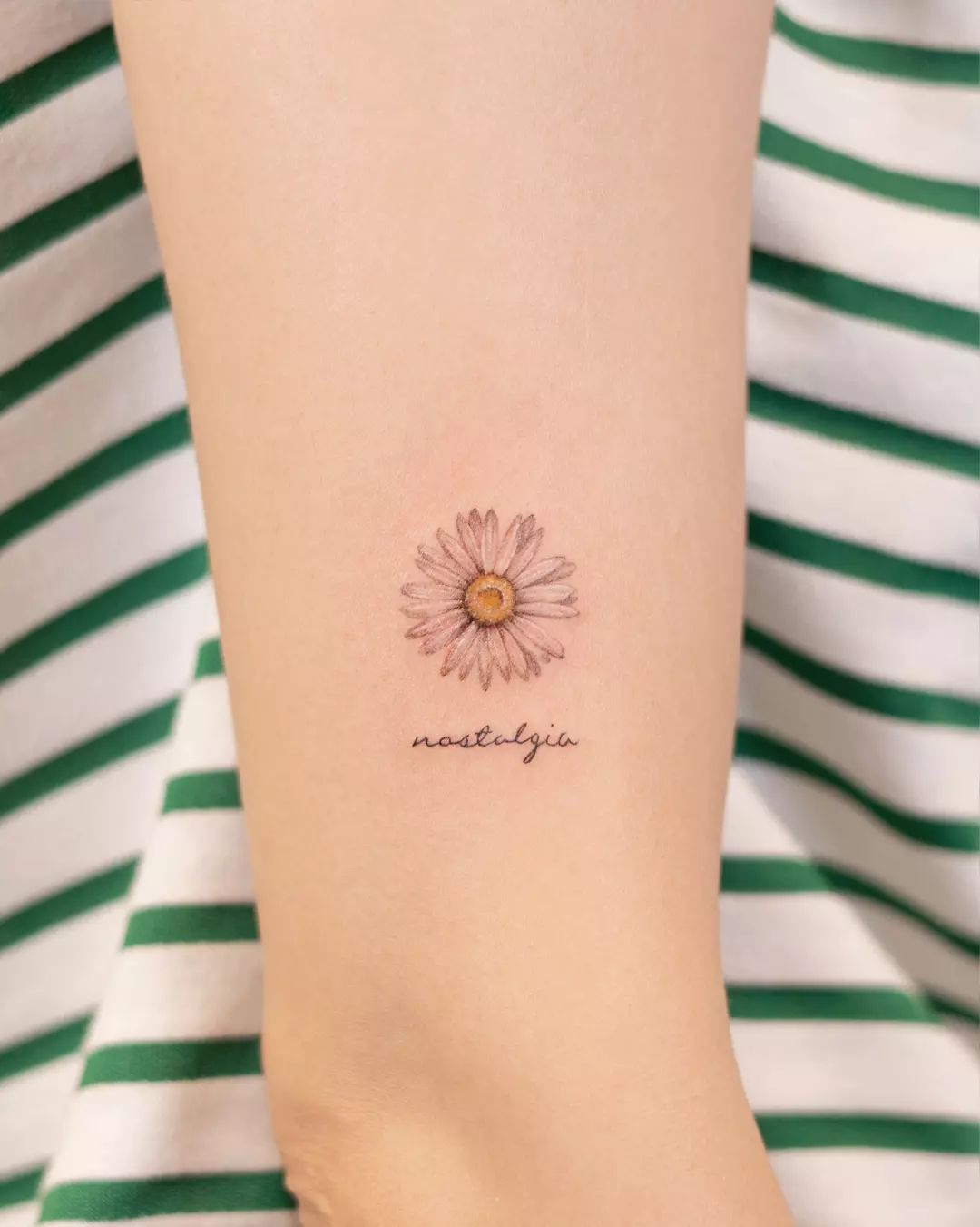 single flower tattoo by handitrip