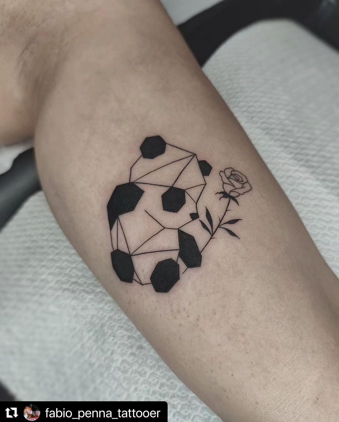 small geometric tattoo design by buenasuertetattooshop