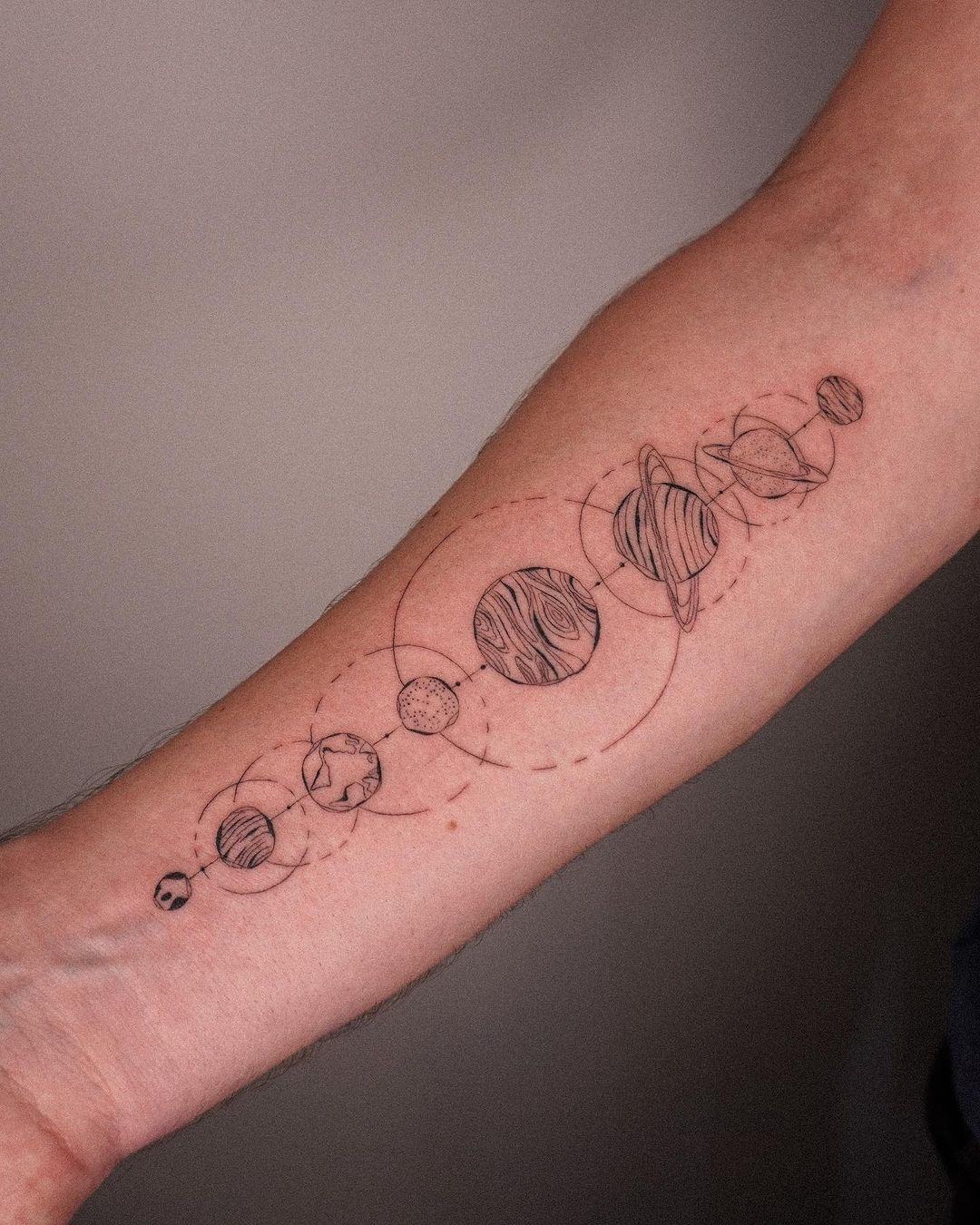 solar system tattoo by franzis.tatties