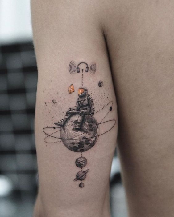 space sleeve tattoo design