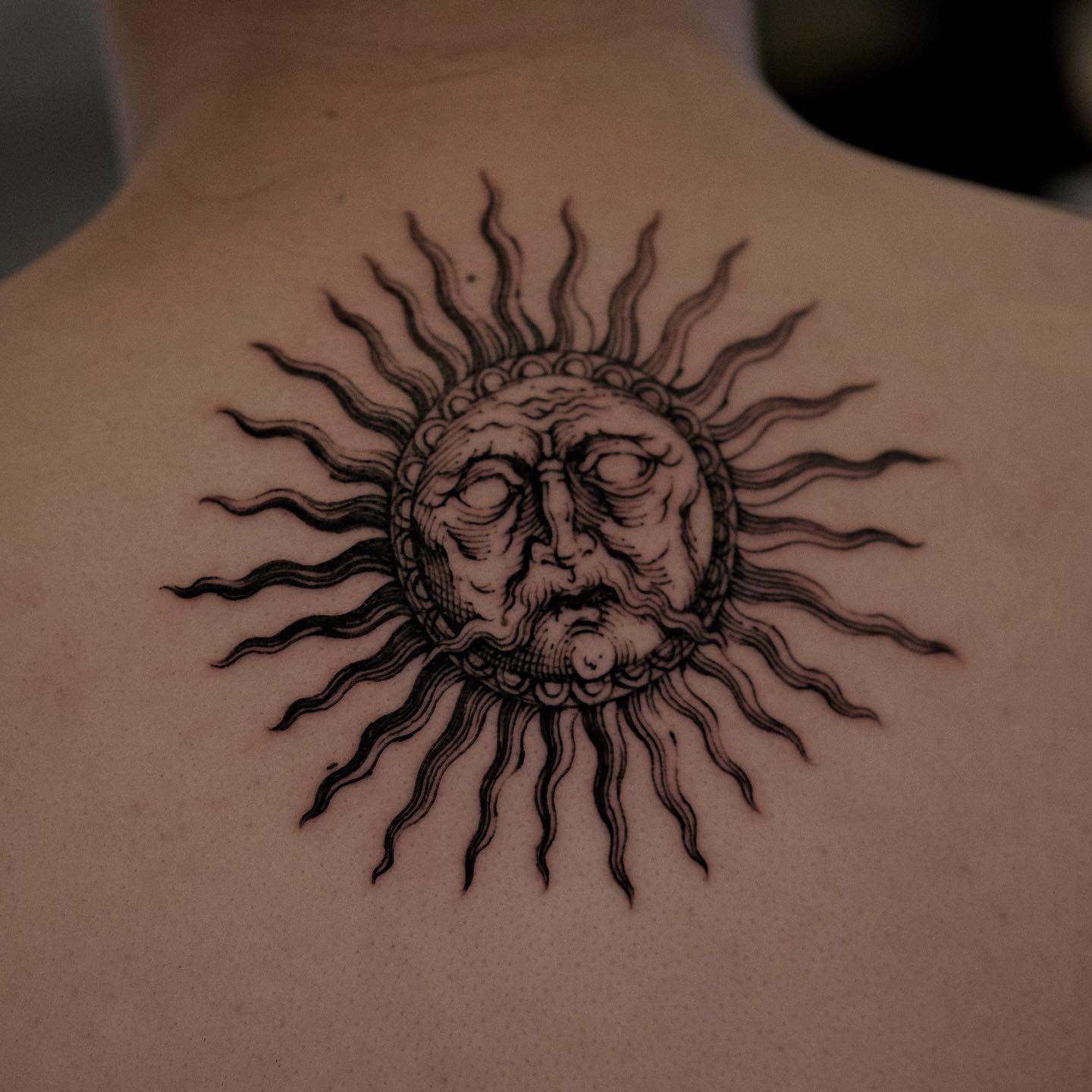 sun tattoo design by octopvs.ink