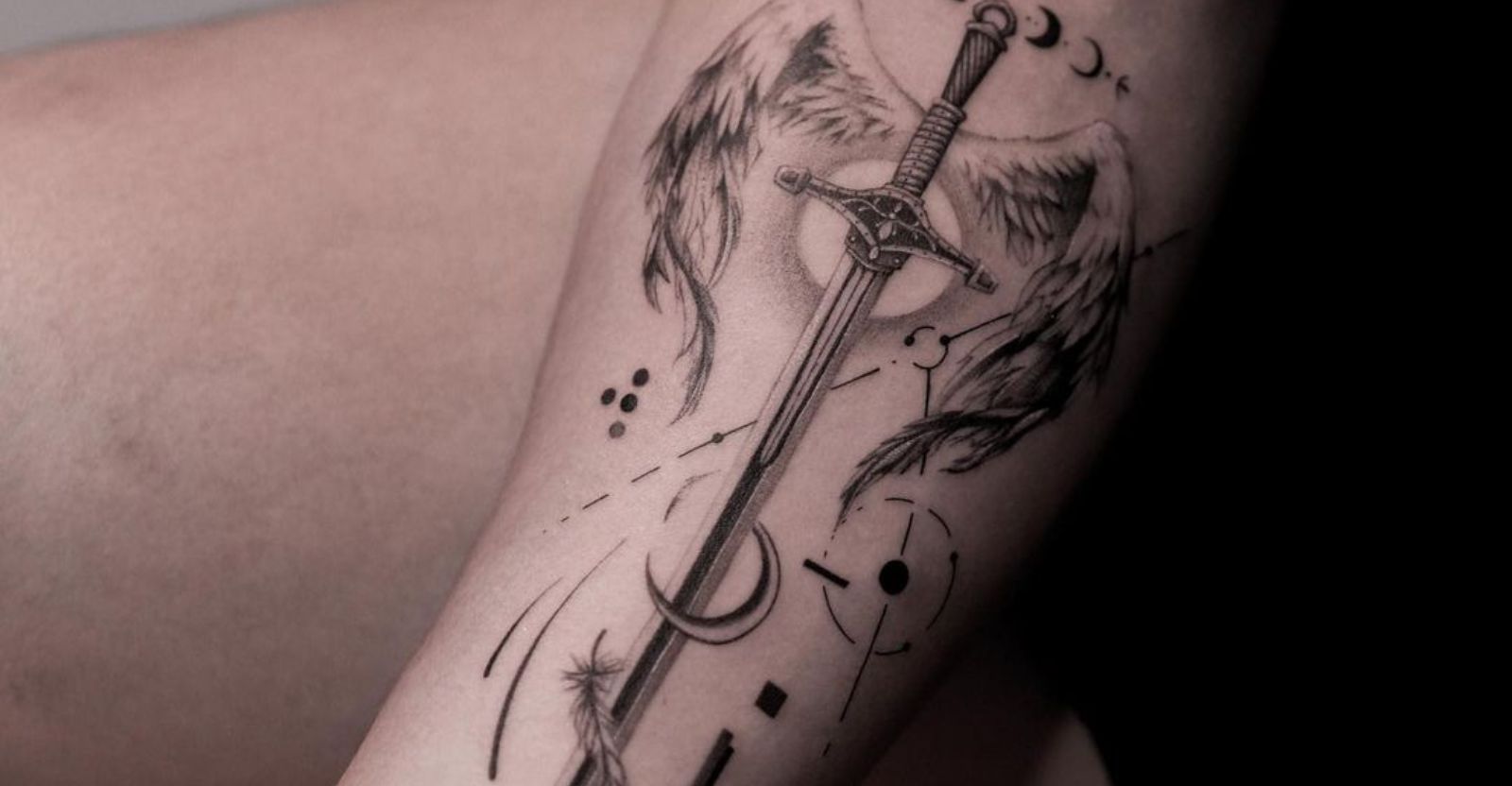Small sword tattoo by Nerdy Match Marco - Tattoogrid.net