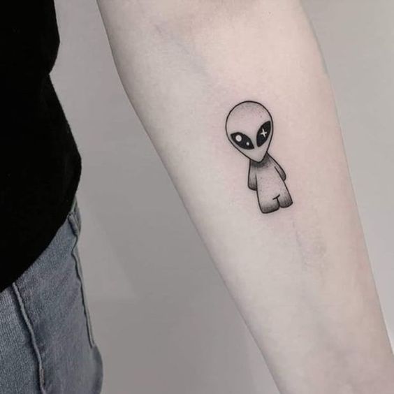 tiny alien tattoos