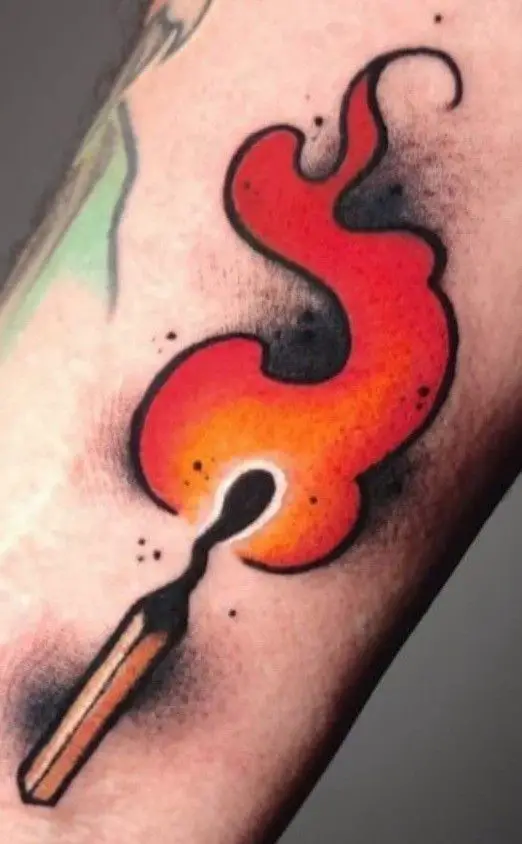 traditional fire tattoo ideas