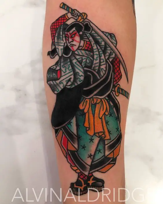 traditional samurai tattoo