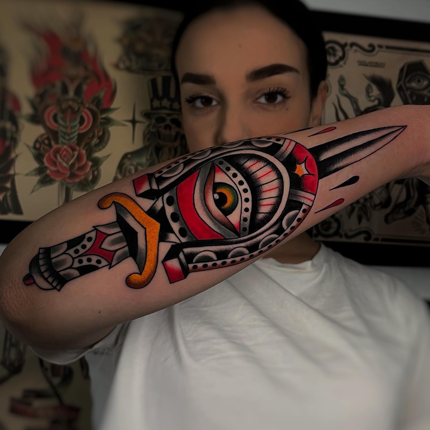 traditional sword tattoo by roberto cambise tattoo