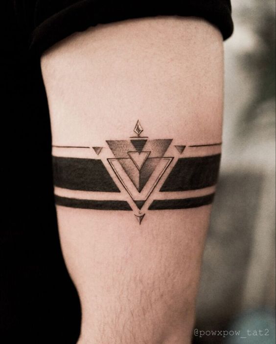 tribal triangle tattoo