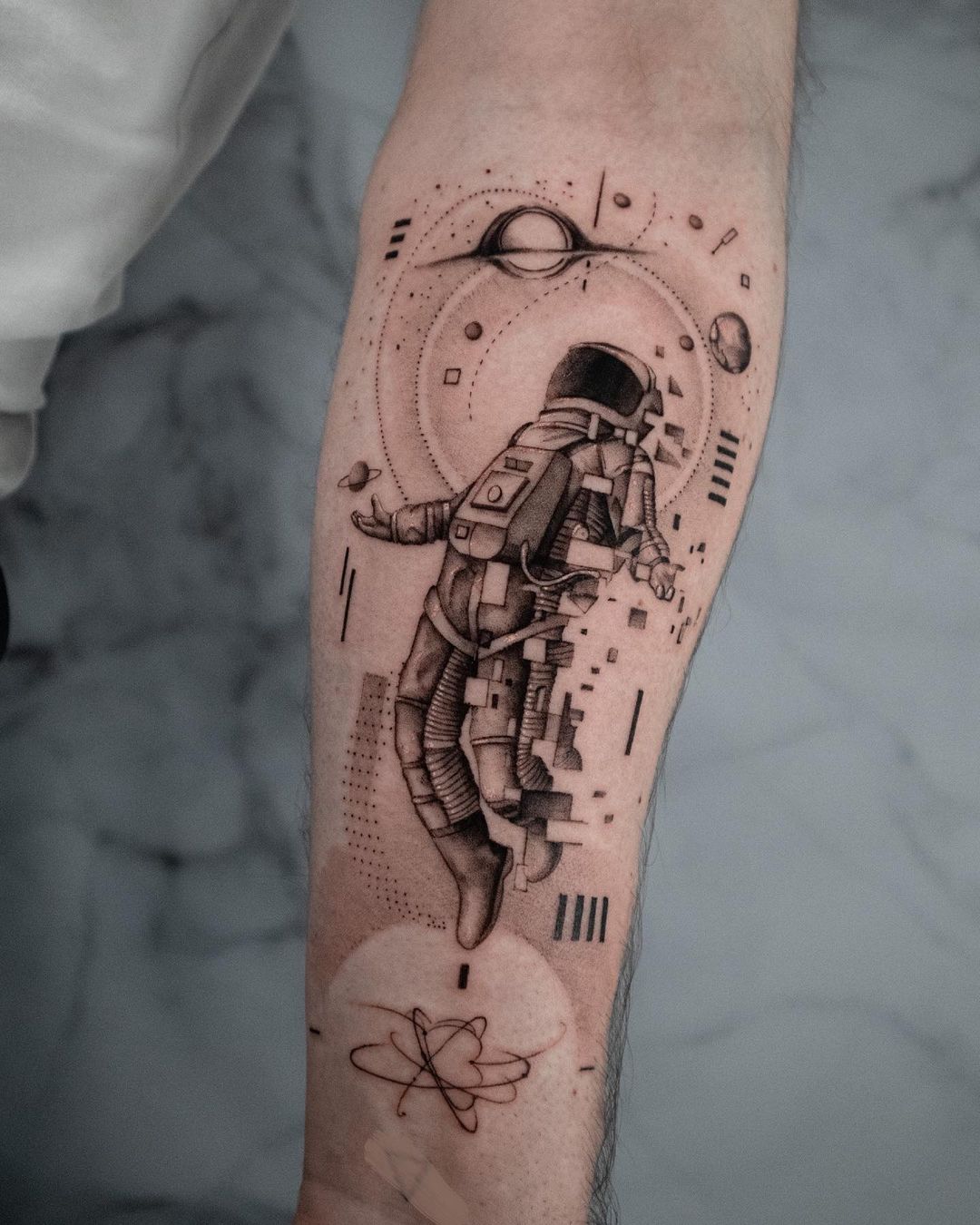 universe tattoo design by odb blackwork