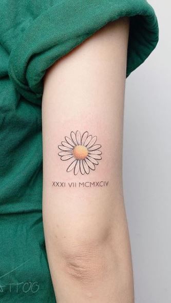 white daisy tattoo ideas