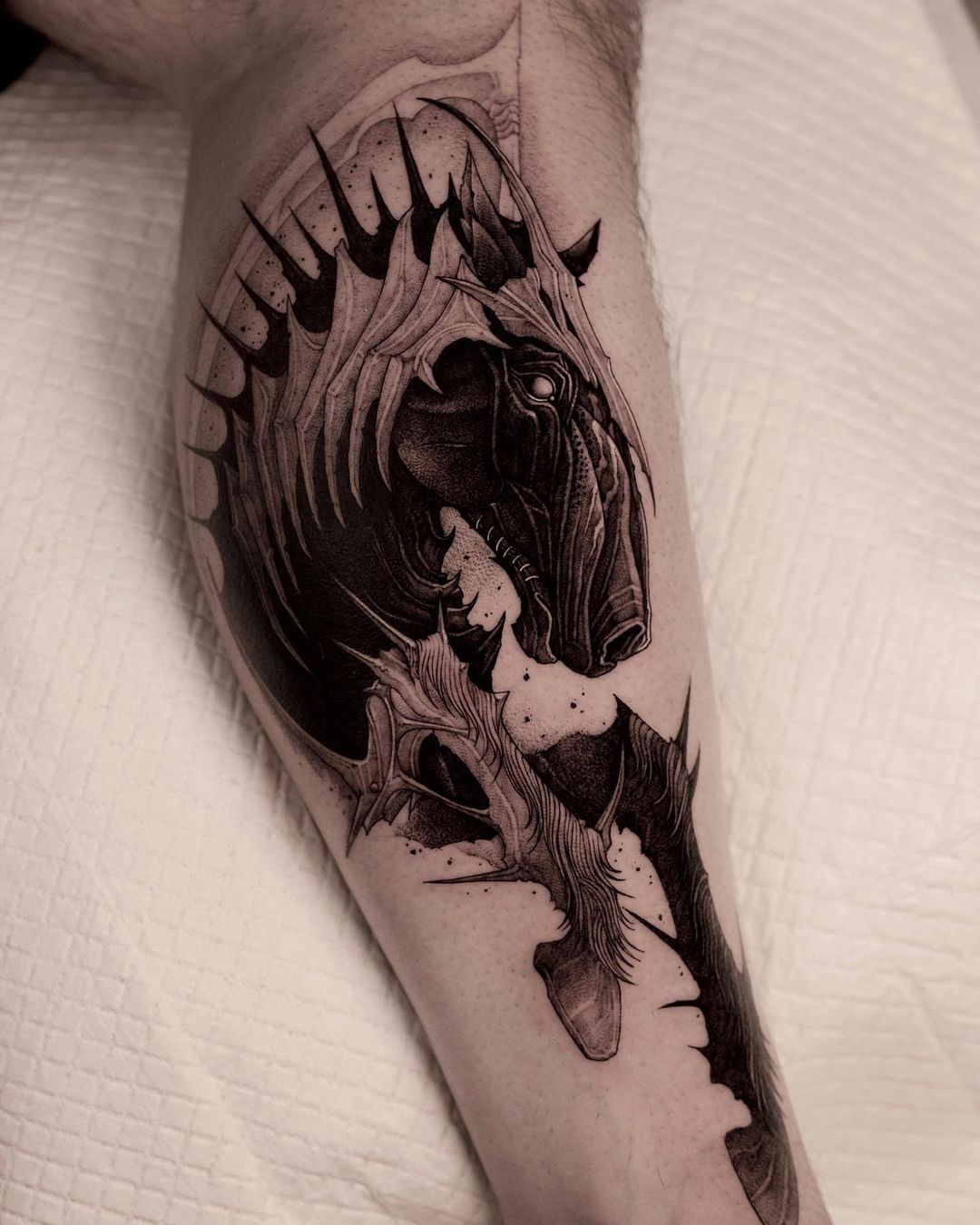 Black horses tattoos by 47volt