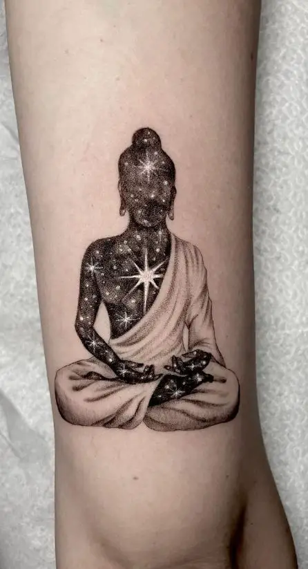 Buddha tattoo idea for women