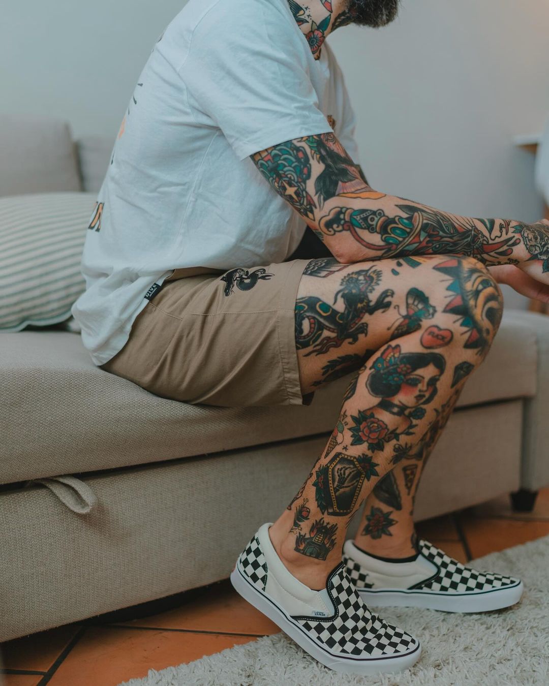 Full leg sleeve tattoo ideas by wolfoutwest