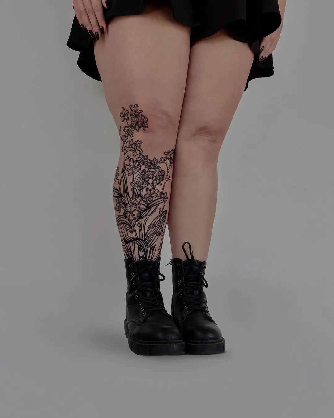 Leg sleeve tattoos by hamova.alona