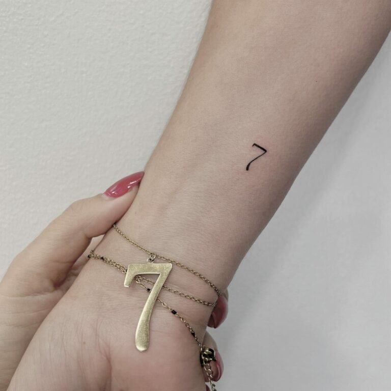 numerals number tattoo