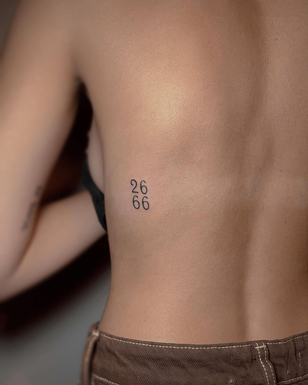 Minimalistic number tattoo design by rebustattoo