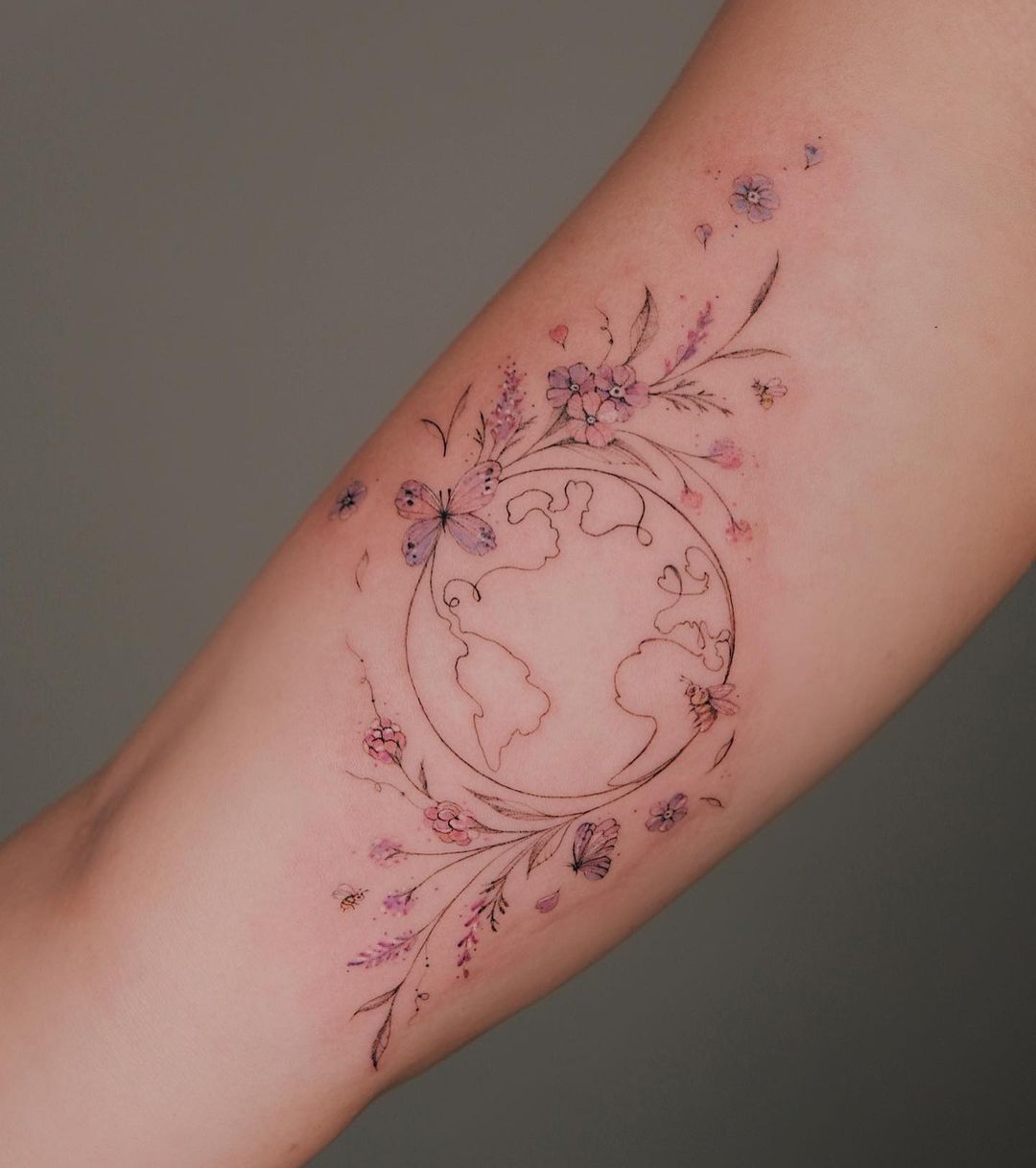 Simple earth tattoos by cathy.artwork