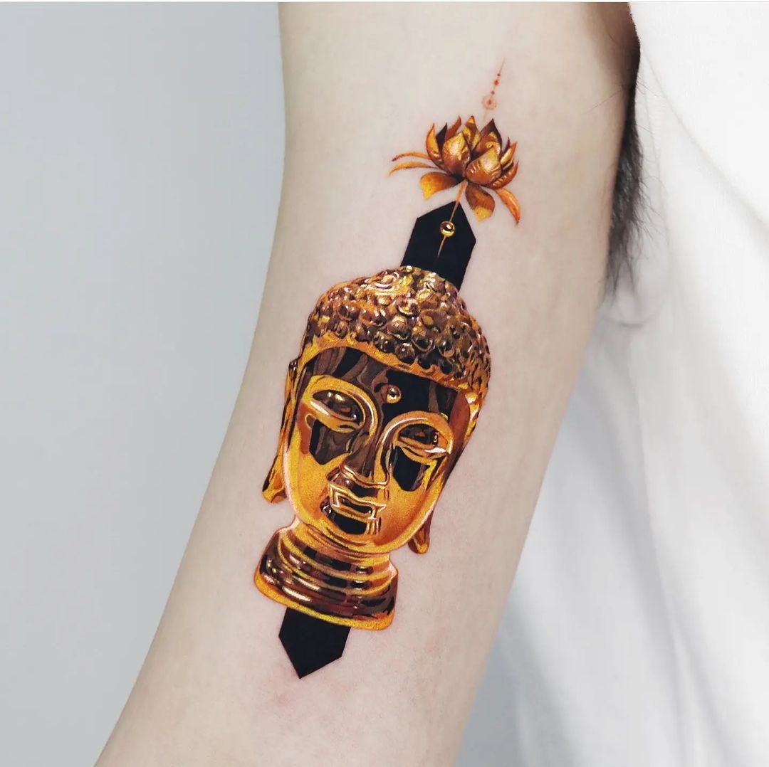 Small buddha tattoo design by the gallery nyc
