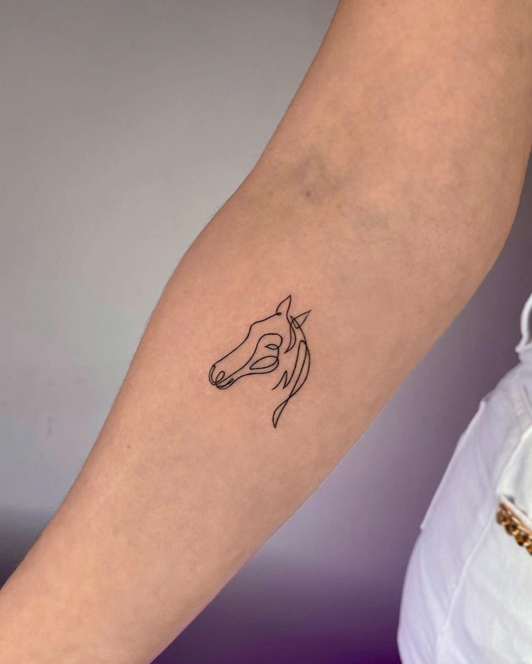 Small horse tattoo by p.inkhousestudio