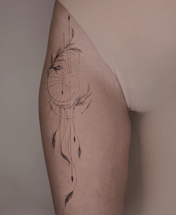 beautiful fish leg tattoo